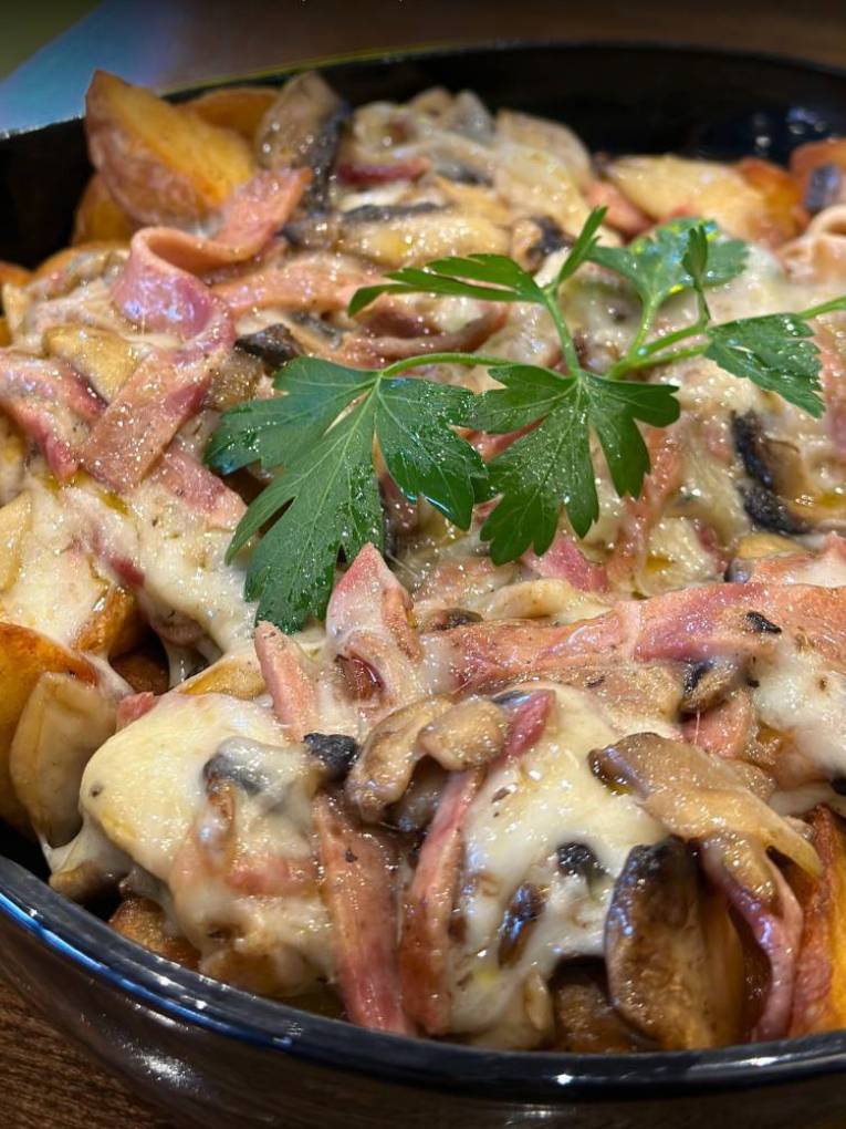 Park Way Cheesy loaded fries with mushroom sauce in Chorlton.